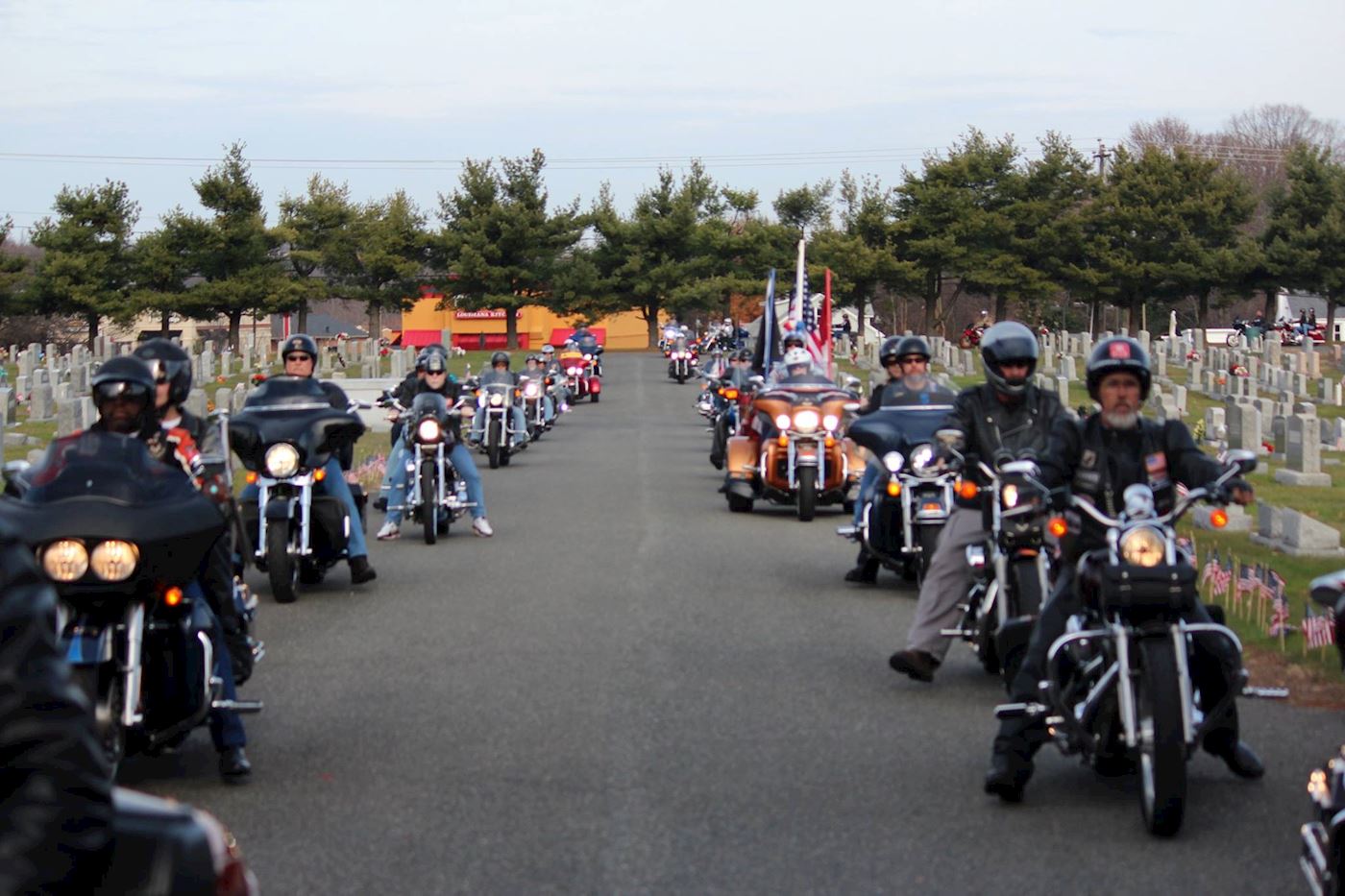 Over 200 motorcyclist arrived by police escort in honor of our fallen at Oak Hill in 2015