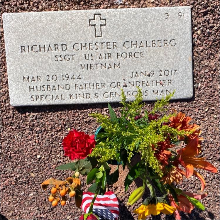 <i class="material-icons" data-template="memories-icon">stars</i><br/>RICHARD CHALBERG, Air Force<br/><div class='remember-wall-long-description'>SSGT USAF Richard Chalberg, The most amazing man I have ever known. The Best Father, Grandfather, and friend to many. You will always be loved and missed by all who have known you..</div><a class='btn btn-primary btn-sm mt-2 remember-wall-toggle-long-description' onclick='initRememberWallToggleLongDescriptionBtn(this)'>Learn more</a>