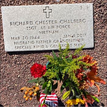<i class="material-icons" data-template="memories-icon">stars</i><br/>RICHARD CHALBERG, Air Force<br/><div class='remember-wall-long-description'>SSGT USAF Richard Chalberg, The most amazing man I have ever known. The Best Father, Grandfather, and friend to many. You will always be loved and missed by all who have known you..</div><a class='btn btn-primary btn-sm mt-2 remember-wall-toggle-long-description' onclick='initRememberWallToggleLongDescriptionBtn(this)'>Learn more</a>