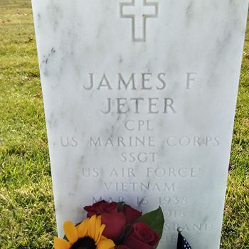 <i class="material-icons" data-template="memories-icon">message</i><br/>James Jeter, Marine Corps<br/><div class='remember-wall-long-description'>Marine and Air Force retired. In honor and memoriam. We love and miss you Pa.</div><a class='btn btn-primary btn-sm mt-2 remember-wall-toggle-long-description' onclick='initRememberWallToggleLongDescriptionBtn(this)'>Learn more</a>