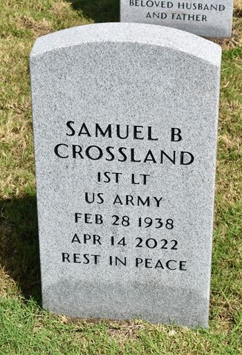 <i class="material-icons" data-template="memories-icon">account_balance</i><br/>SAMUEL CROSSLAND, Army<br/><div class='remember-wall-long-description'>Sam Crossland was a great friend. He always showed up when someone needed help. He introduced me to my husband, which I will be ever grateful to Sam for that! Rest in peace, our friend, Suzanne and Tom Hauser</div><a class='btn btn-primary btn-sm mt-2 remember-wall-toggle-long-description' onclick='initRememberWallToggleLongDescriptionBtn(this)'>Learn more</a>