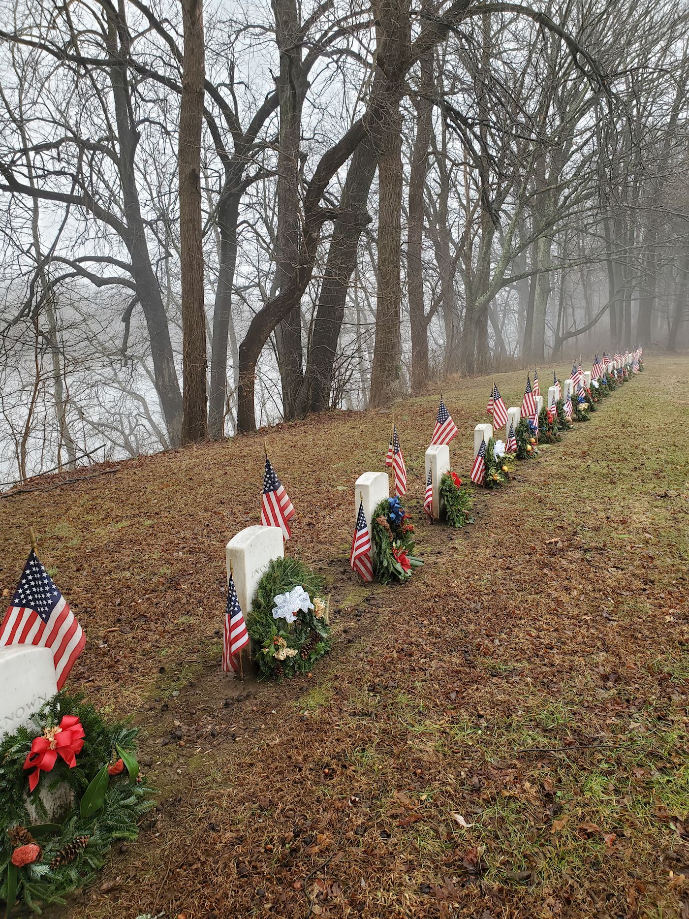 Revolutionary War soldier graves in Washington Crossing Historic Park