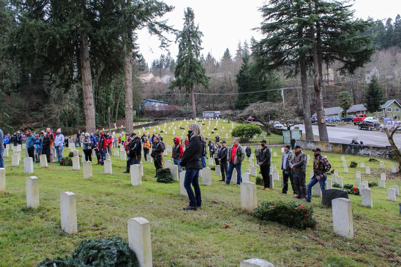 Some of the approximately 200 attendees watching the opening of WAA 2020 Orting Ceremony.