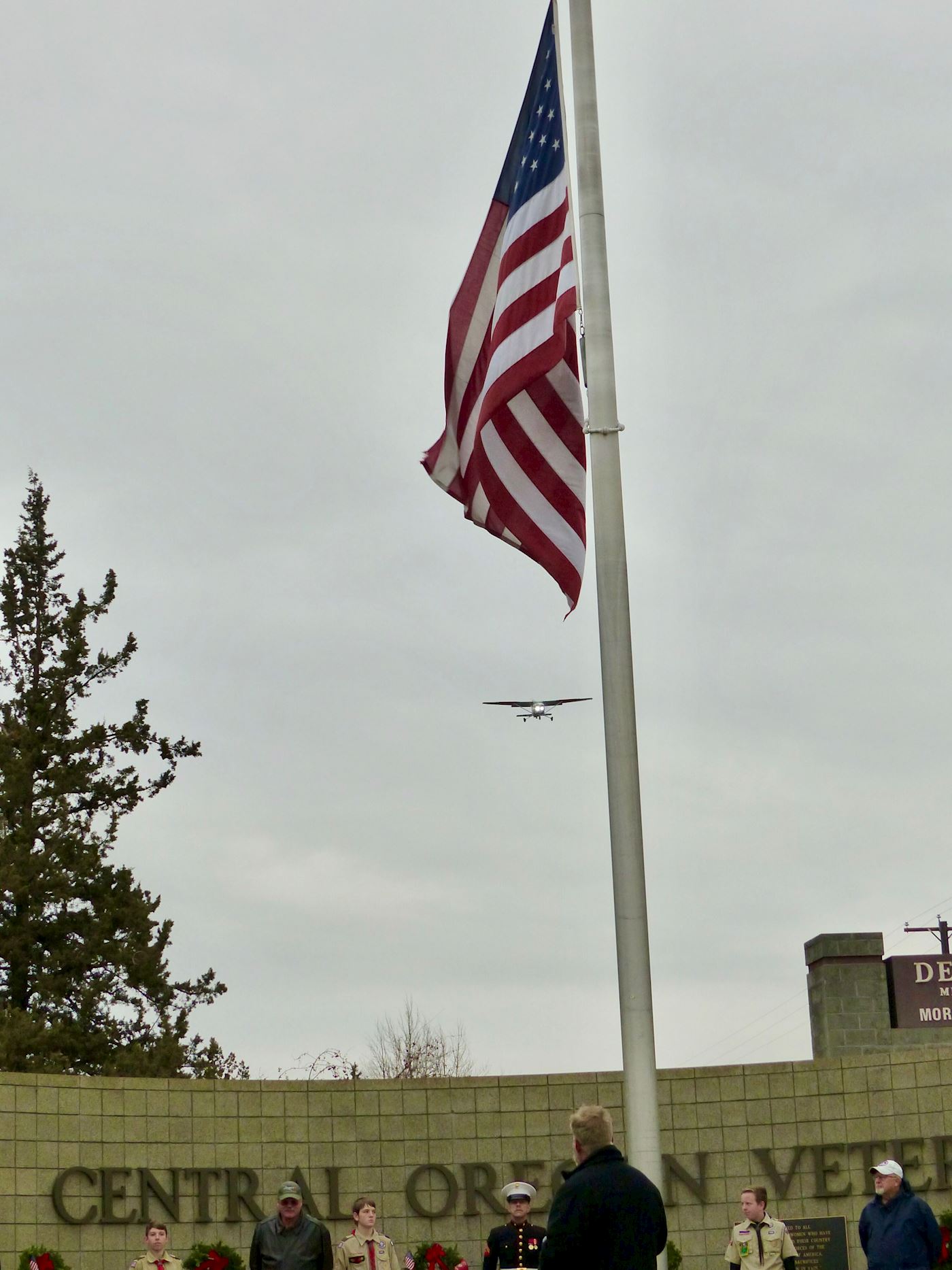 Civil Air Patrol fly over for our WAA ceremony.