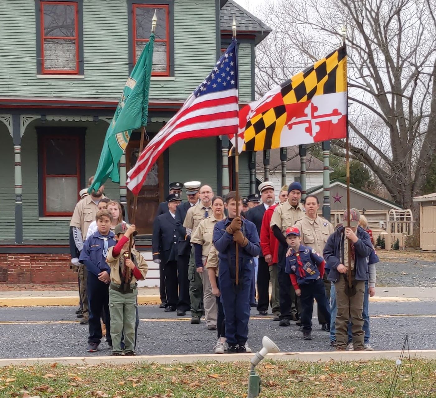 Ridgely Pack 264 had the opportunity to participate in the Flag Ceremony at the 2021 Wreaths Across America day.