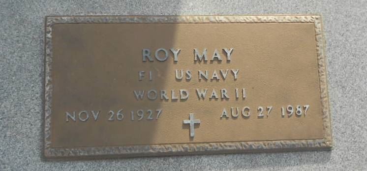 <i class="material-icons" data-template="memories-icon">cloud</i><br/>Roy May<br/><div class='remember-wall-long-description'>Roy May - Fireman First Class - United States Navy - World War II - November 26, 1927 - August 27, 1987</div><a class='btn btn-primary btn-sm mt-2 remember-wall-toggle-long-description' onclick='initRememberWallToggleLongDescriptionBtn(this)'>Learn more</a>