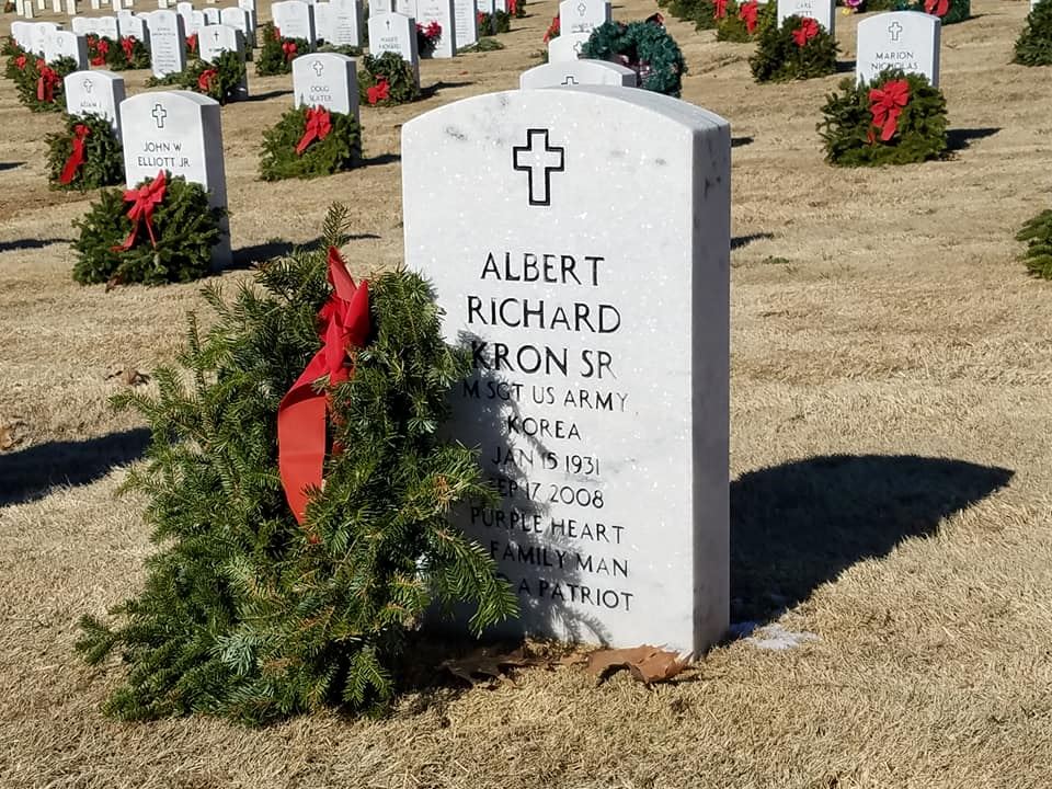 <i class="material-icons" data-template="memories-icon">message</i><br/>Albert Richard  Kron Sr, Army<br/><div class='remember-wall-long-description'>Dad, I miss you every day. I wish I had more time with you. You are the reason I joined the Army. Wish we could have compared notes about our time in the service.</div><a class='btn btn-primary btn-sm mt-2 remember-wall-toggle-long-description' onclick='initRememberWallToggleLongDescriptionBtn(this)'>Learn more</a>