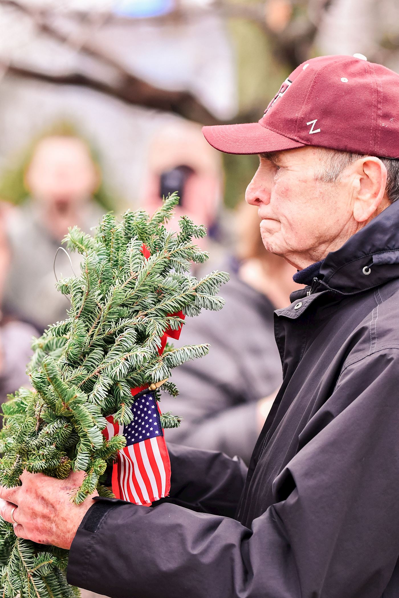 Carlin Lynch placing Wreath in Memory of his Brother.