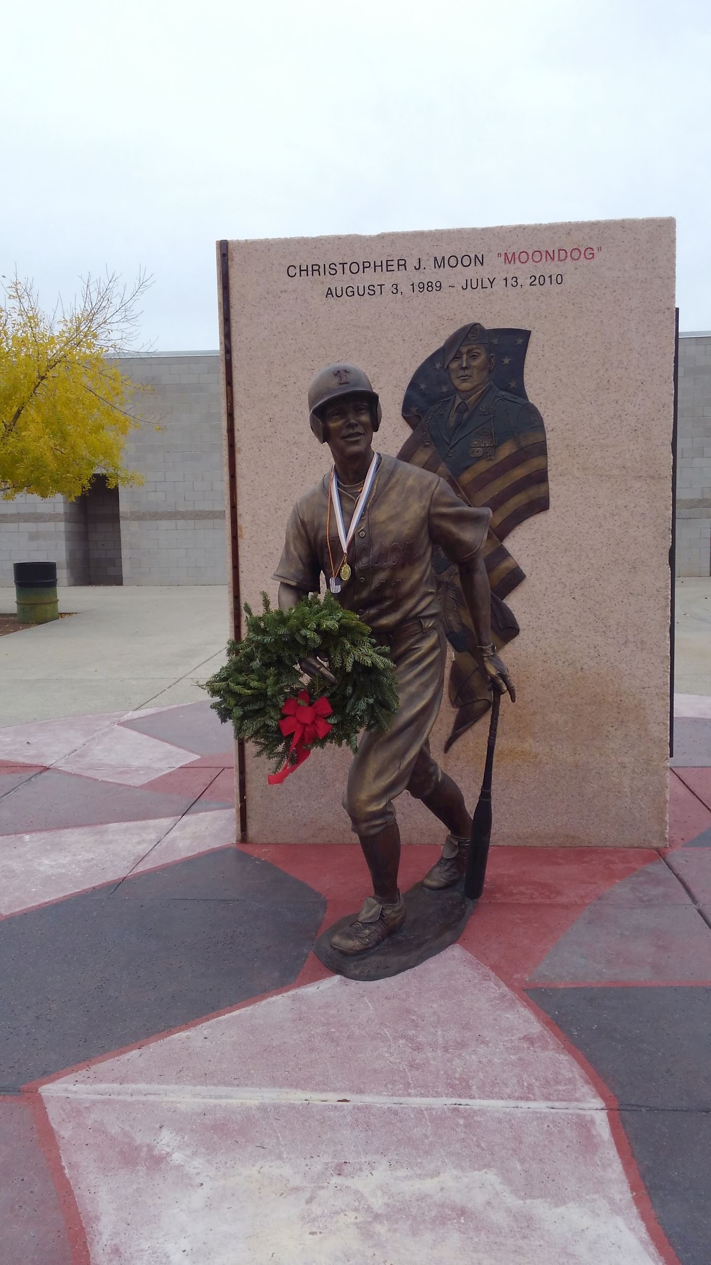 <i class="material-icons" data-template="memories-icon">stars</i><br/><br/><div class='remember-wall-long-description'>Four wreaths to honor four former Tucson High School student athletes who made the ultimate sacrifice for our country in the global war against terrorism: SSG Martin Lugo, SSG Justin Gallegos, SSG Timothy Bowles and Spc. Chris Moon. Your service and sacrifice will never be forgotten.</div><a class='btn btn-primary btn-sm mt-2 remember-wall-toggle-long-description' onclick='initRememberWallToggleLongDescriptionBtn(this)'>Learn more</a>