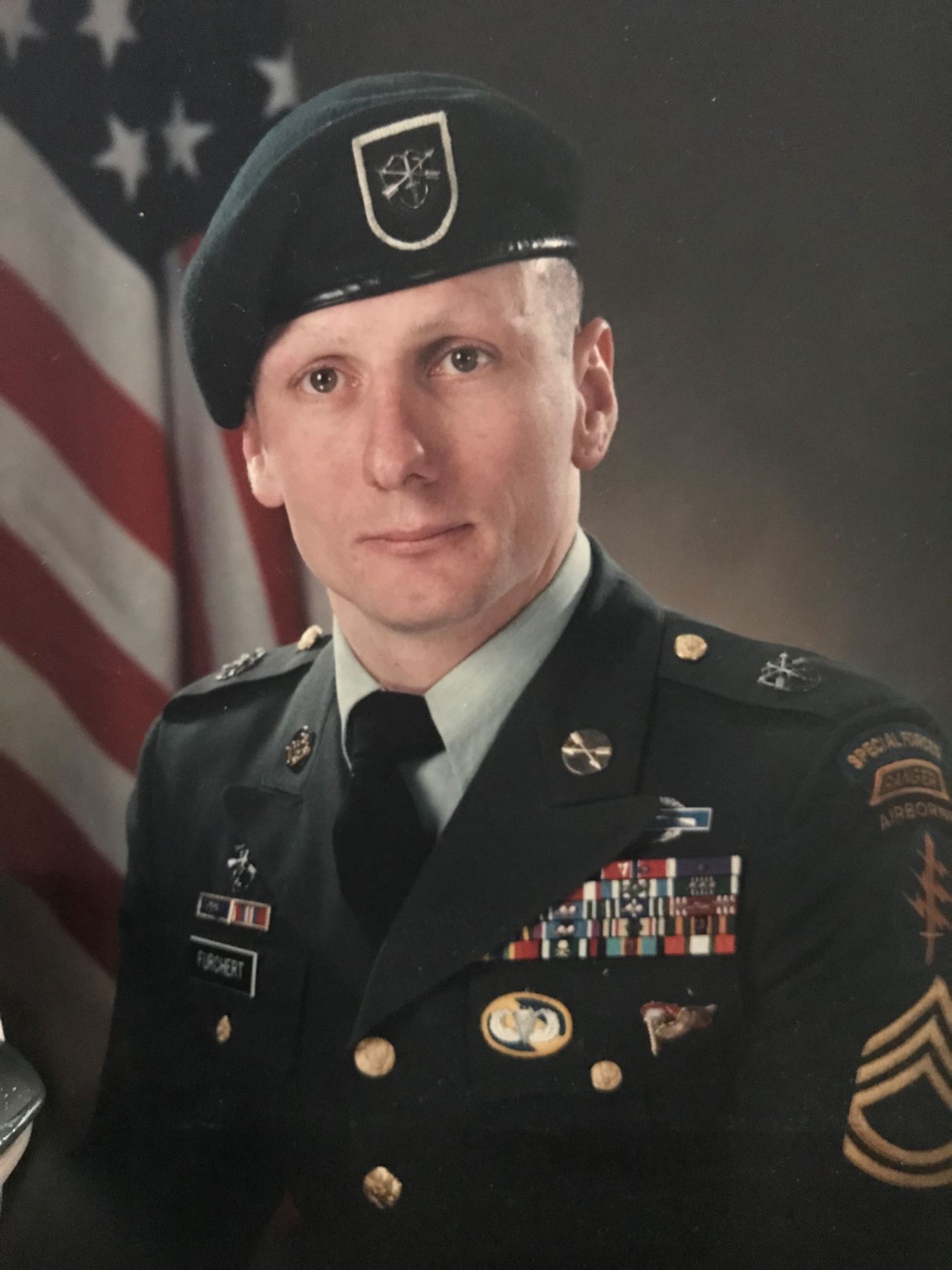 <i class="material-icons" data-template="memories-icon">stars</i><br/>Mike Furchert , Army, SSGT<br/>Posted by: Shelly F.<br/><div class='remember-wall-long-description'>My brave warrior,
It is my honor and my privilege to be your wife. I love you. Thank you for your service and sacrifice for this Great Nation.</div><a class='btn btn-primary btn-sm mt-2 remember-wall-toggle-long-description' onclick='initRememberWallToggleLongDescriptionBtn(this)'>Learn more</a>