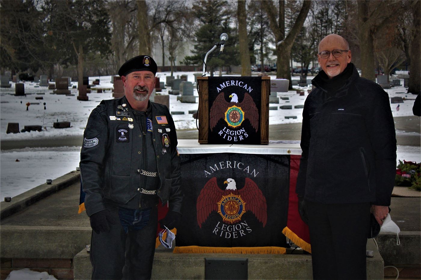 Distinguished Guest, Ames Mayor John Haila and Legion Riders 
President Cliff Barker