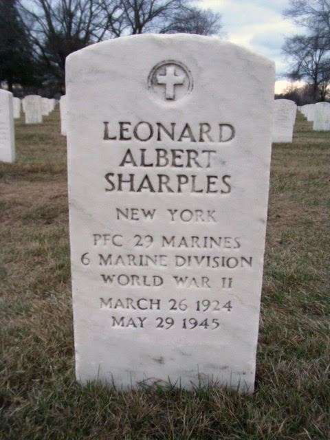 <i class="material-icons" data-template="memories-icon">message</i><br/>Leonard Albert Sharples, Marine Corps<br/><div class='remember-wall-long-description'>Our Great Uncle Killed in Action on Okinawa, age 22.</div><a class='btn btn-primary btn-sm mt-2 remember-wall-toggle-long-description' onclick='initRememberWallToggleLongDescriptionBtn(this)'>Learn more</a>