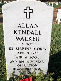 <i class="material-icons" data-template="memories-icon">account_balance</i><br/>Allan Walker, Marine Corps, SSGT<br/>Born 4/9/1975<br/>Passed on 4/6/2024<br/>Posted by: Hans Hopple<br/><div class='remember-wall-long-description'>In memory of SSGT Allan Kendall Walker USMC KIA April 6, 2004 Al Anbar, Iraq
SSGT Walker was my Sr. Drill Instructor at MCRD San Diego. I will always be grateful for his mentorship and ultimate sacrifice for our country. May we never forget.</div><a class='btn btn-primary btn-sm mt-2 remember-wall-toggle-long-description' onclick='initRememberWallToggleLongDescriptionBtn(this)'>Learn more</a>