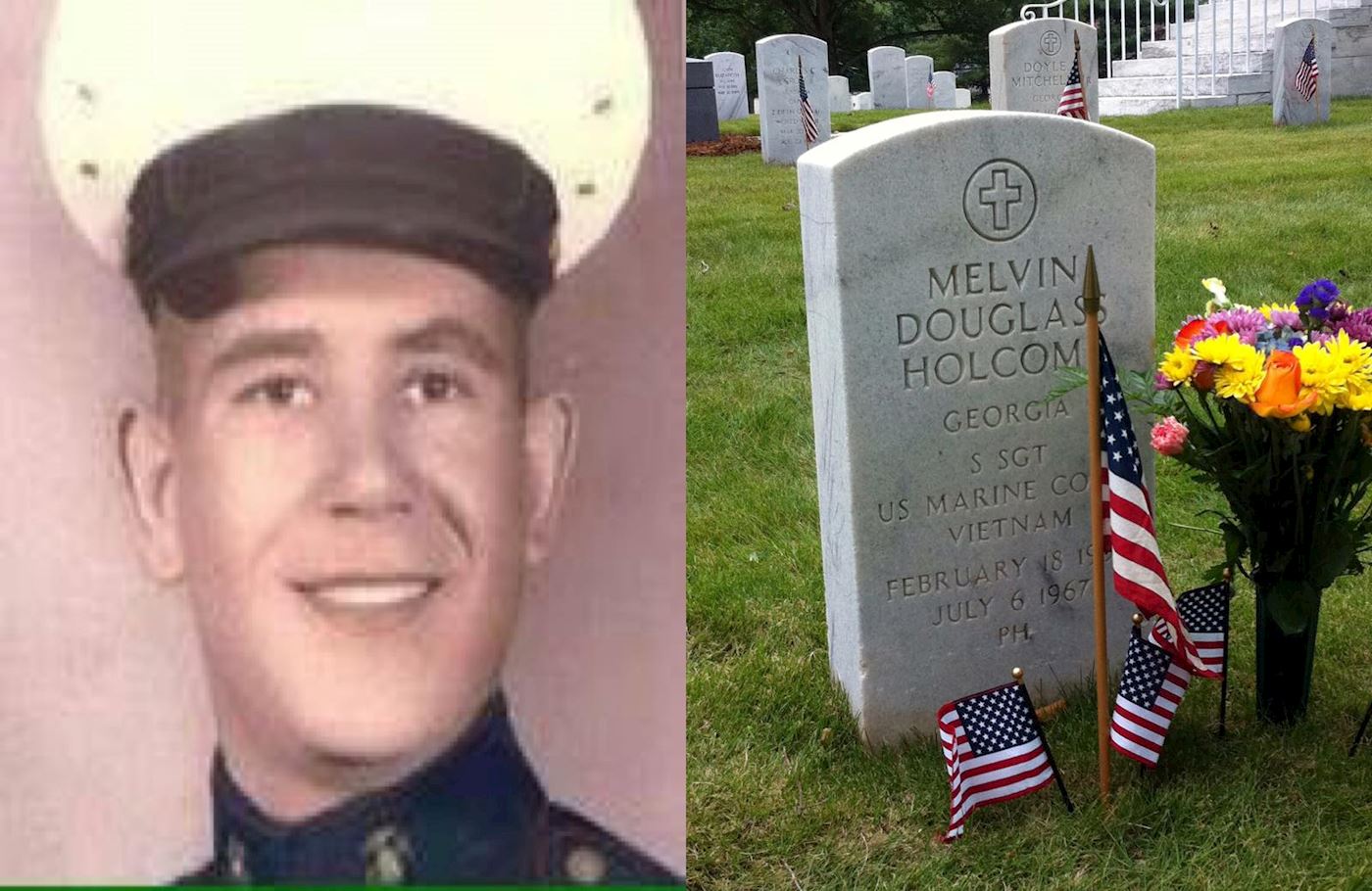 <i class="material-icons" data-template="memories-icon">account_balance</i><br/>SSGT Melvin  Holcomb<br/><div class='remember-wall-long-description'>In honor of my Dad, SSGT Melvin Douglas Holcomb. Thank you for your service and sacrifice! With Love, Angel</div><a class='btn btn-primary btn-sm mt-2 remember-wall-toggle-long-description' onclick='initRememberWallToggleLongDescriptionBtn(this)'>Learn more</a>