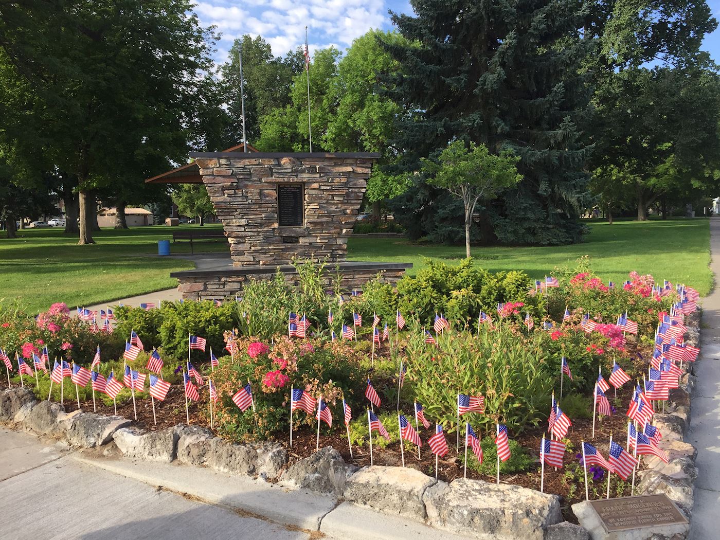 Commemorating the 50th anniversary of the war in Vietnam, for 13 consecutive years, and honoring each of those who didn't come home with a flag of remembrance. Flags place by Twin Falls Chapter, Daughters of the American Revolution.