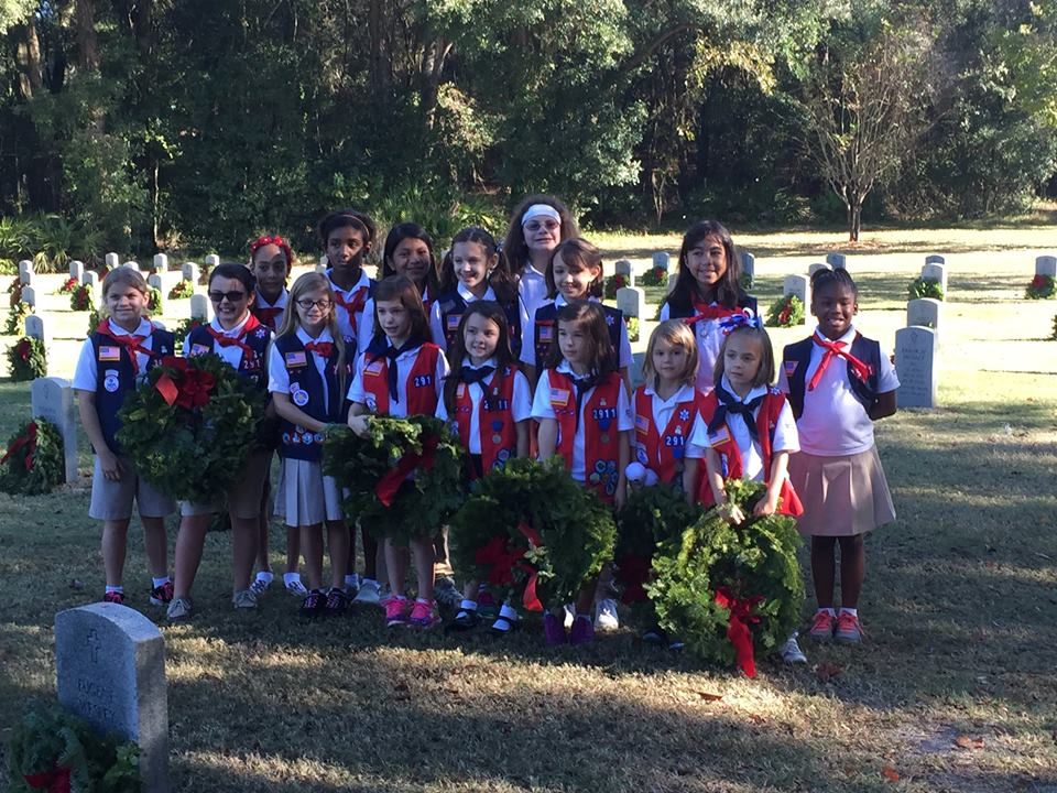 Troop FL2911 at the FL National Cemetery 12/15