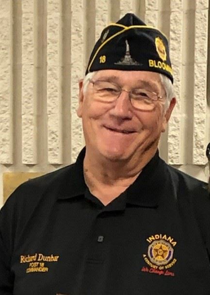 <i class="material-icons" data-template="memories-icon">account_balance</i><br/>RIchard Dunbar, Army<br/><div class='remember-wall-long-description'>Dick Dunbar dedicated countless hours to honor Veterans. He worked tirelessly to ensure currently serving military, Veterans, and their families were cared for. His service to our country and his service to our community has not gone unnoticed. He is a true hero.
 
Dick was an honorary life member of the American Legion Burton Woolery Post 18 where he served as the Commander from 2010-2016 and 2017-2021. His most notable honors for Post 18 include the Legionnaire of the Year Award, past Trustee member, serving on the American Legion District 7 Executive Board, and Oratorical Chairman for the District. He was a member of the Sons of the American Legion Squadron 18 and the Veterans of Foreign Wars Auxiliary 604 honoring his father’s service. Dick served in the Army Reserves from 1967-1971.</div><a class='btn btn-primary btn-sm mt-2 remember-wall-toggle-long-description' onclick='initRememberWallToggleLongDescriptionBtn(this)'>Learn more</a>