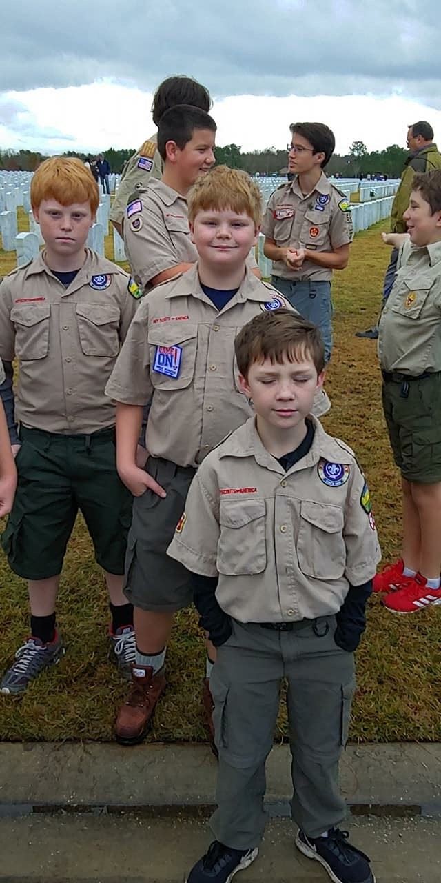 Troop 522 at JNC for WAA Day, 12/15/2018