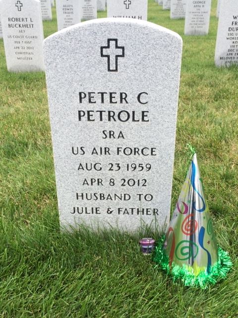 <i class="material-icons" data-template="memories-icon">message</i><br/>Peter C Petrole, Air Force, SRA<br/>Served from 1982 to 1986<br/>Born 8/23/1959<br/>Passed on 4/8/2012<br/>Posted by: Julie Sarmanian<br/><div class='remember-wall-long-description'>Merry Christmas Bug</div><a class='btn btn-primary btn-sm mt-2 remember-wall-toggle-long-description' onclick='initRememberWallToggleLongDescriptionBtn(this)'>Learn more</a>