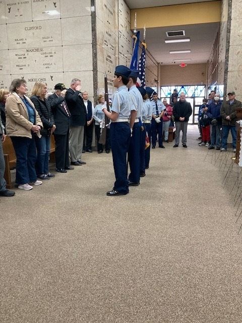 Cadets present the Colors during the Memorial Ceremony