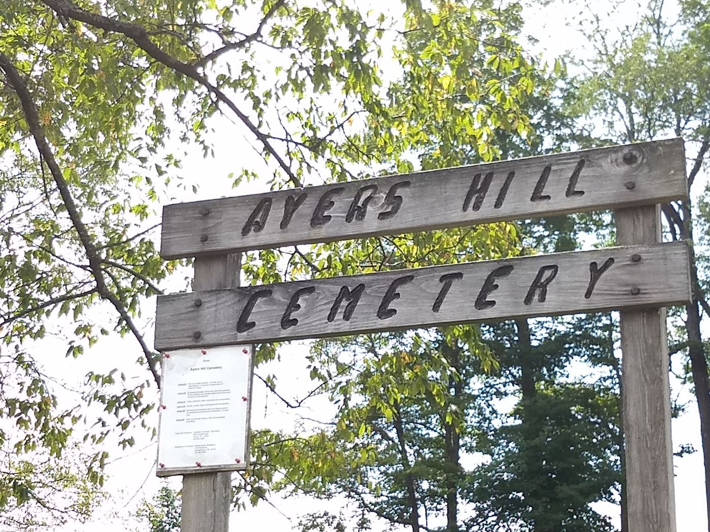 Ayers Hill Cemetery has 7 veteran's graves.  It is located on First Fork Road.