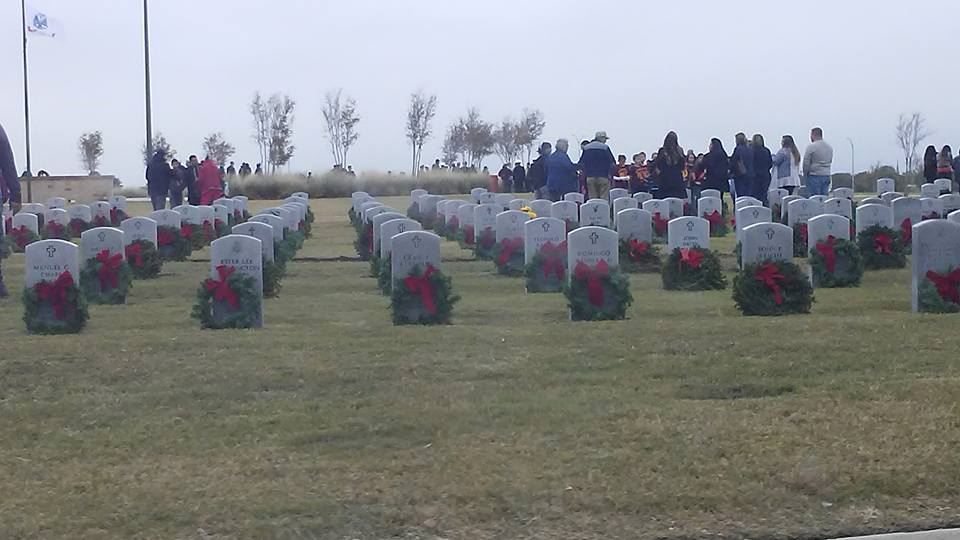 Wreaths placed at Coastal Bend State Veterans Cemetery