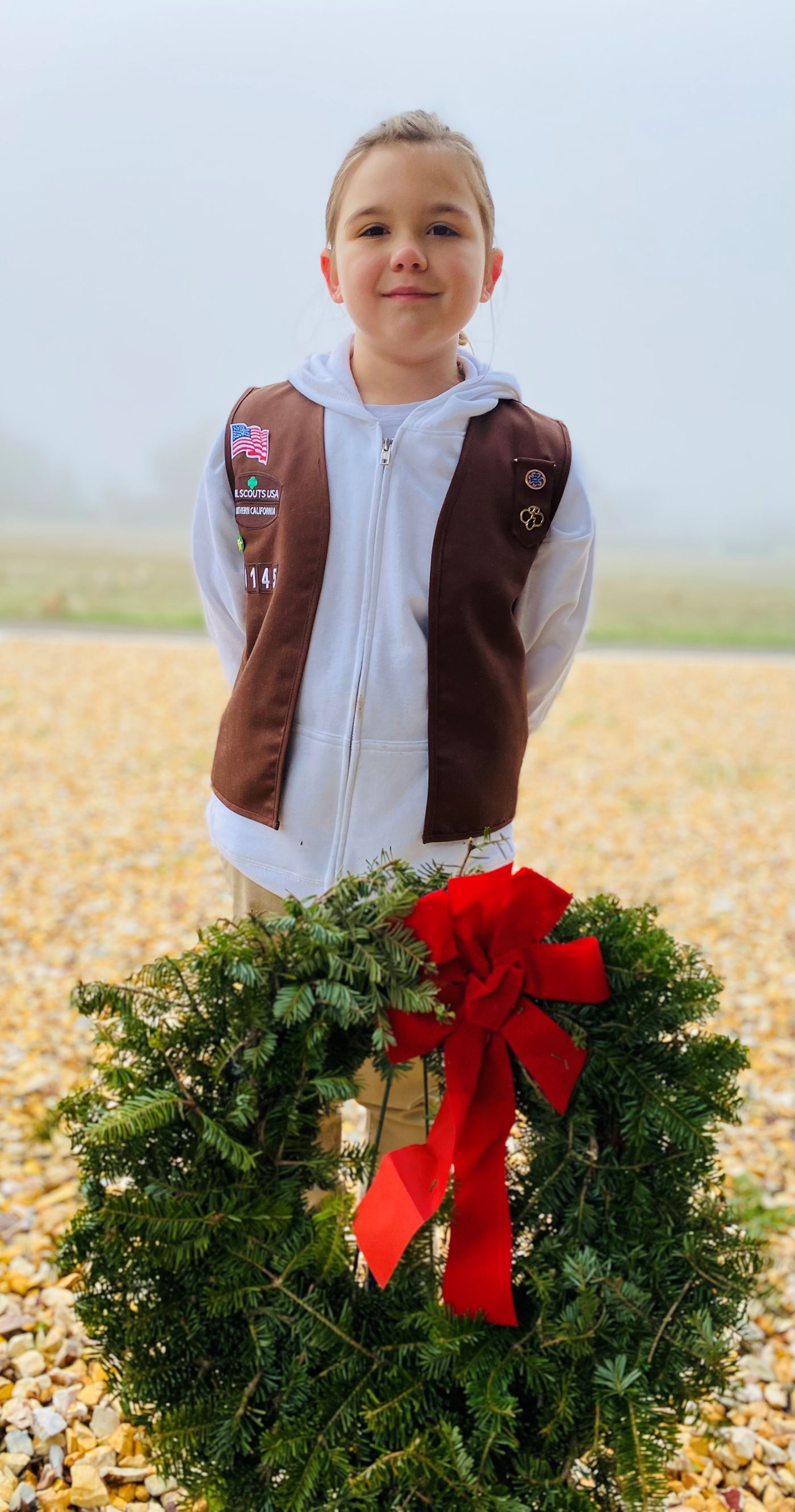 Girl Scout Breila honoring our local veterans.