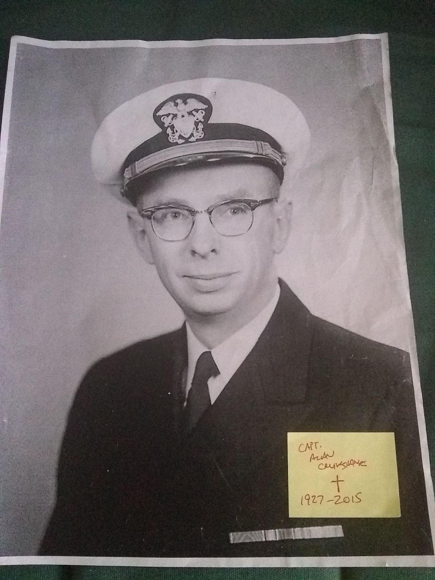 <i class="material-icons" data-template="memories-icon">account_balance</i><br/>Captain Alan  Cruikshank, Navy<br/><div class='remember-wall-long-description'>In memory of Captain Alan Cruikshank who served his country. My Uncle Alan always had a sharp wit and liked to "egg" my Father Warren on.</div><a class='btn btn-primary btn-sm mt-2 remember-wall-toggle-long-description' onclick='initRememberWallToggleLongDescriptionBtn(this)'>Learn more</a>