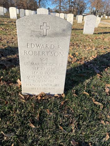 <i class="material-icons" data-template="memories-icon">stars</i><br/>Edward Robertson, Marine Corps<br/><div class='remember-wall-long-description'>May God hold you in His hands until we meet again.</div><a class='btn btn-primary btn-sm mt-2 remember-wall-toggle-long-description' onclick='initRememberWallToggleLongDescriptionBtn(this)'>Learn more</a>