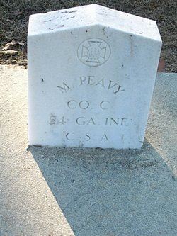 <i class="material-icons" data-template="memories-icon">account_balance</i><br/>Michael C.  Peavy<br/><div class='remember-wall-long-description'>Michael C. "Mike" Peavy - Private - Co. C, 54th GA Infantry - Confederate States of America - January 13, 1834 - November 20, 1907</div><a class='btn btn-primary btn-sm mt-2 remember-wall-toggle-long-description' onclick='initRememberWallToggleLongDescriptionBtn(this)'>Learn more</a>