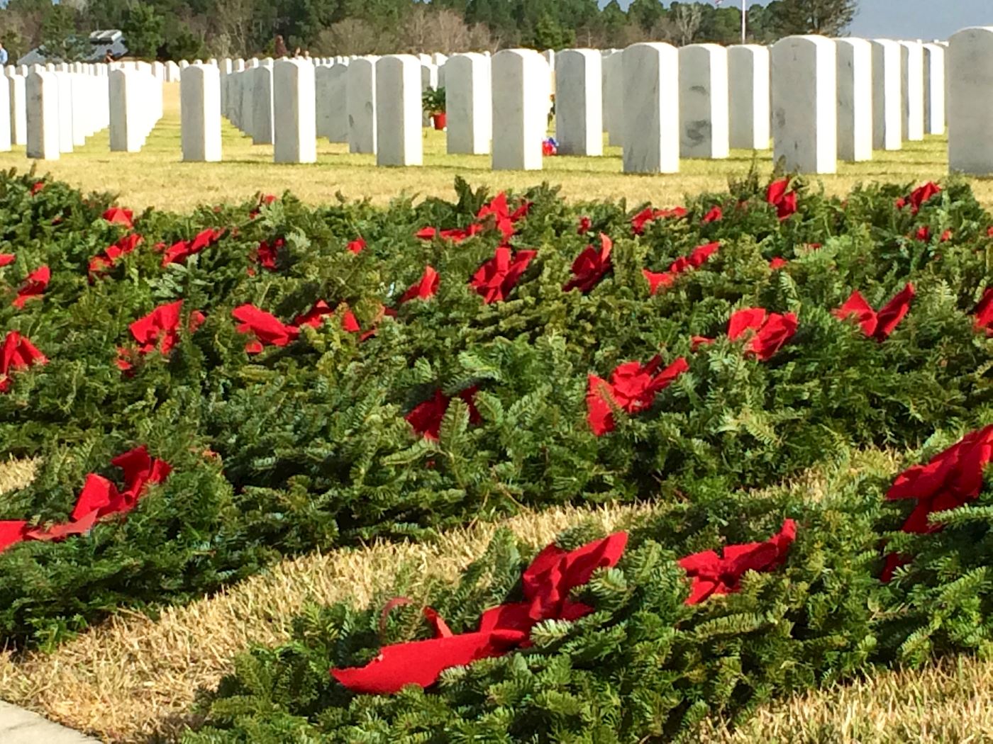 Wreaths Staged to be placed in Section 7