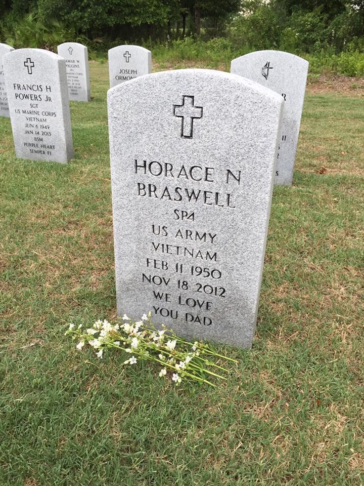 <i class="material-icons" data-template="memories-icon">stars</i><br/>Horace  Braswell, Army<br/><div class='remember-wall-long-description'>
  In Honor of my father, Horace Braswell, I sponsor wreaths across America yearly. Thank you for your brave dedication to this country, as well as many others. Rest in peace, until we meet again. I would also like to thank all of the men and women who work tirelessly to make this happen every year ??</div><a class='btn btn-primary btn-sm mt-2 remember-wall-toggle-long-description' onclick='initRememberWallToggleLongDescriptionBtn(this)'>Learn more</a>