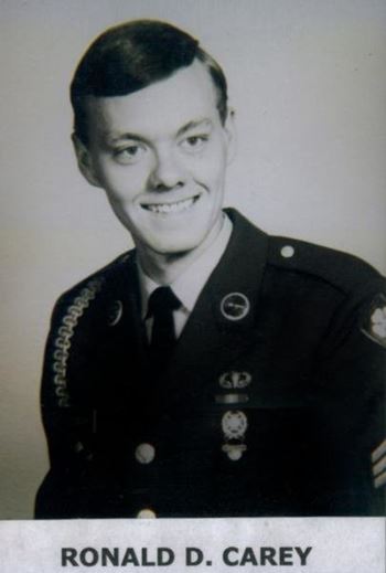 <i class="material-icons" data-template="memories-icon">account_balance</i><br/>Ronald Carey, Army<br/><div class='remember-wall-long-description'>
Sergeant Ronald D. Carey was from Romney, Indiana. Serving in The United States Army as a Radio Operator (SF Qualified). Sergeant Carey served a tour of duty in Binh Dinh Province, South Vietnam where he was killed in action on March 5, 1970. 
His name can be found on Panel W13 Line 84 on the Vietnam Memorial Wall located in Washington DC. Sergeant Carey is buried in Elmwood Cemetery Romney, Indiana.</div><a class='btn btn-primary btn-sm mt-2 remember-wall-toggle-long-description' onclick='initRememberWallToggleLongDescriptionBtn(this)'>Learn more</a>