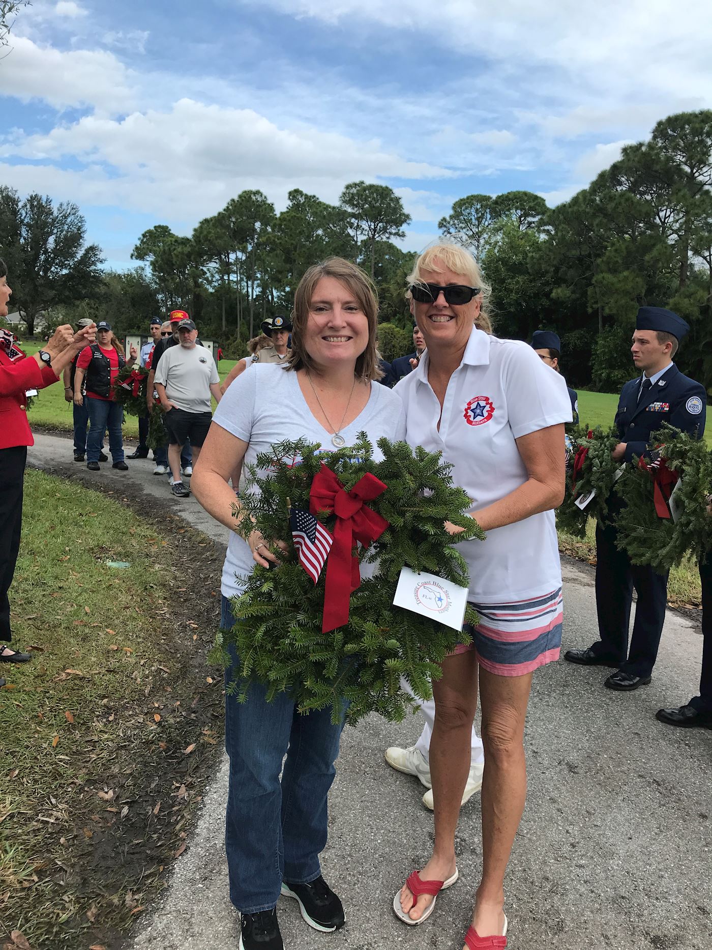 We were honored to lay a wreath on behalf of our Treasure Coast Blue Star Mothers Chapter.