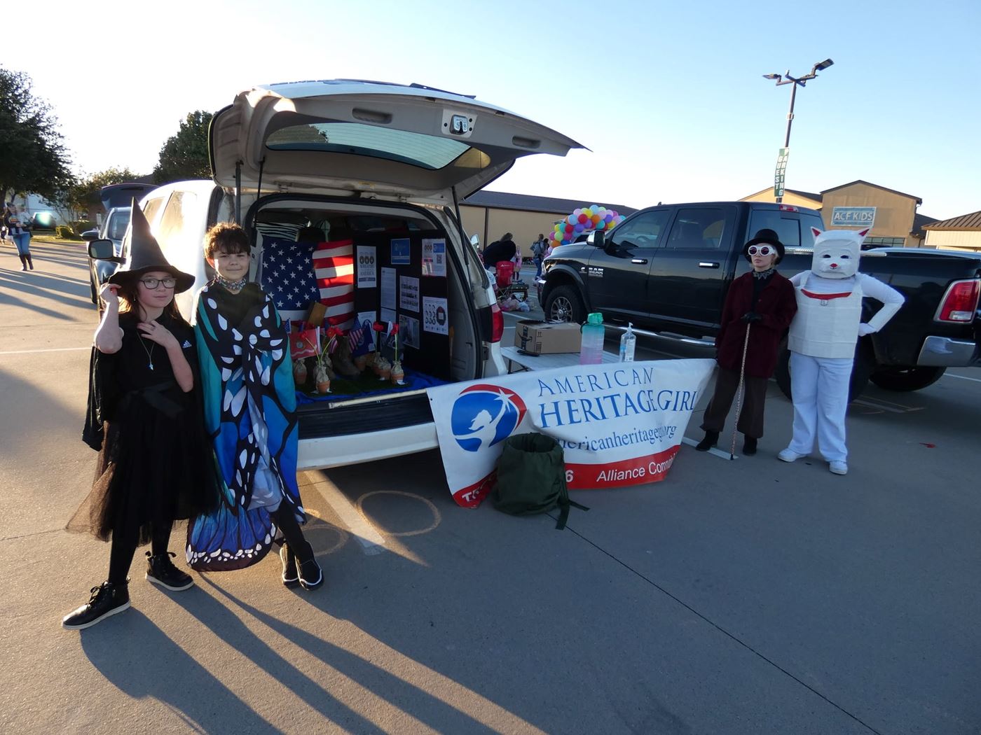 Our first Trunk or Treat with WAA set up!