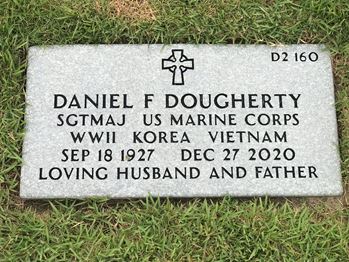 <i class="material-icons" data-template="memories-icon">card_giftcard</i><br/>DANIEL  DOUGHERTY, Marine Corps<br/><div class='remember-wall-long-description'>MY PARENTS BOTH SERVED IN THE MILITARY. MY MOTHER WAS IN THE US NAVY AND MY FATHER WAS IN THE US MARINE CORPS. THEY WERE BOTH FROM PENNSYLVANIA, BUT FIRST MET WHILE ON ACTIVE AT CAMP PENDLETON. THEY WERE MARRIED FOR NEARLY 66 YEARS. EACH ALWAYS SAID THE OTHER WAS THE LOVE OF THEIR LIFE. THEY HAD A WONDERFUL AND LOVING MARRIAGE TO THE END. THEY ARE SIDE BY SIDE FOR ETERNITY. THEY WERE THE FOUNDATION OF THE FAMILY. THEY WERE BOTH SO PROUD OF THEIR SERVICE TO THEIR COUNTRY. MY FATHER SERVED OVER 27 YEARS. HE ALWAYS SAID, HE WOULD KNOCK ON THE PEARLY GATES ONE DAY AND TELL ST PETER, “US MARINE REPORTING FOR DUTY, SIR! I’VE SERVED MY TIME IN HELL.” I MISS THEM MORE EACH PASSING DAY.</div><a class='btn btn-primary btn-sm mt-2 remember-wall-toggle-long-description' onclick='initRememberWallToggleLongDescriptionBtn(this)'>Learn more</a>