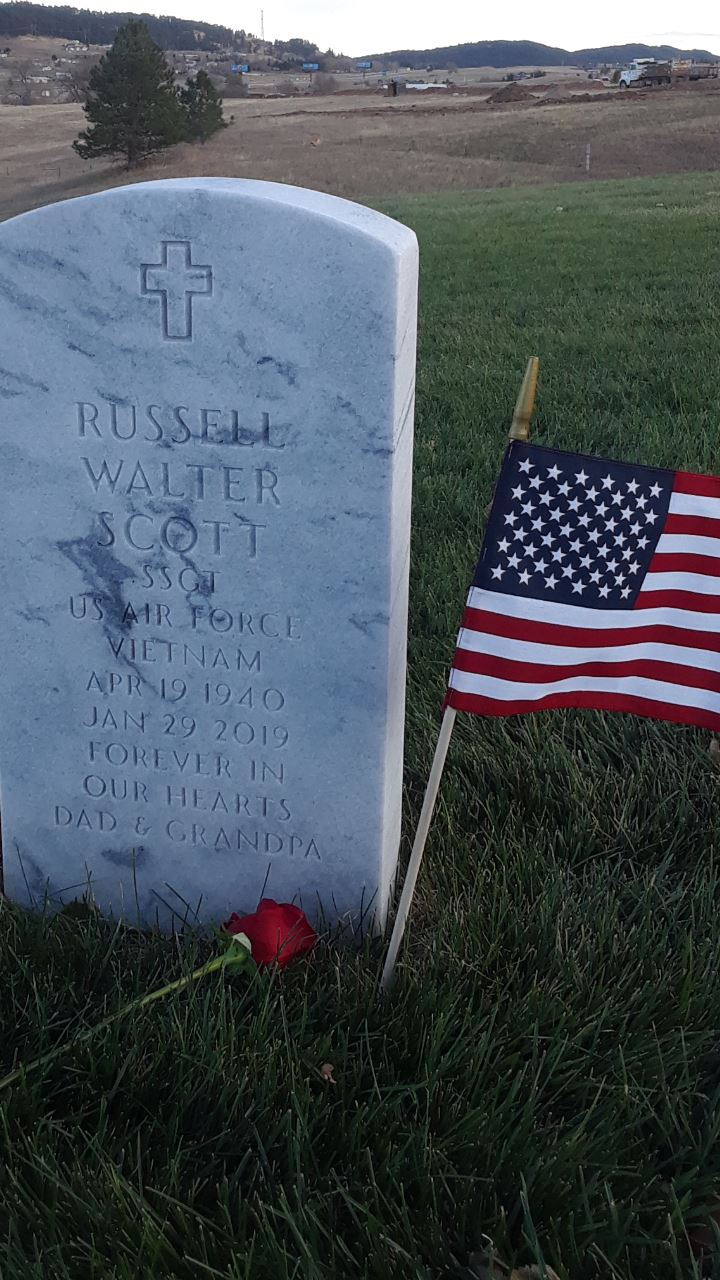 <i class="material-icons" data-template="memories-icon">message</i><br/>Russell Scott, Air Force<br/><div class='remember-wall-long-description'>
  Dad, 
You are so missed. We love you.</div><a class='btn btn-primary btn-sm mt-2 remember-wall-toggle-long-description' onclick='initRememberWallToggleLongDescriptionBtn(this)'>Learn more</a>