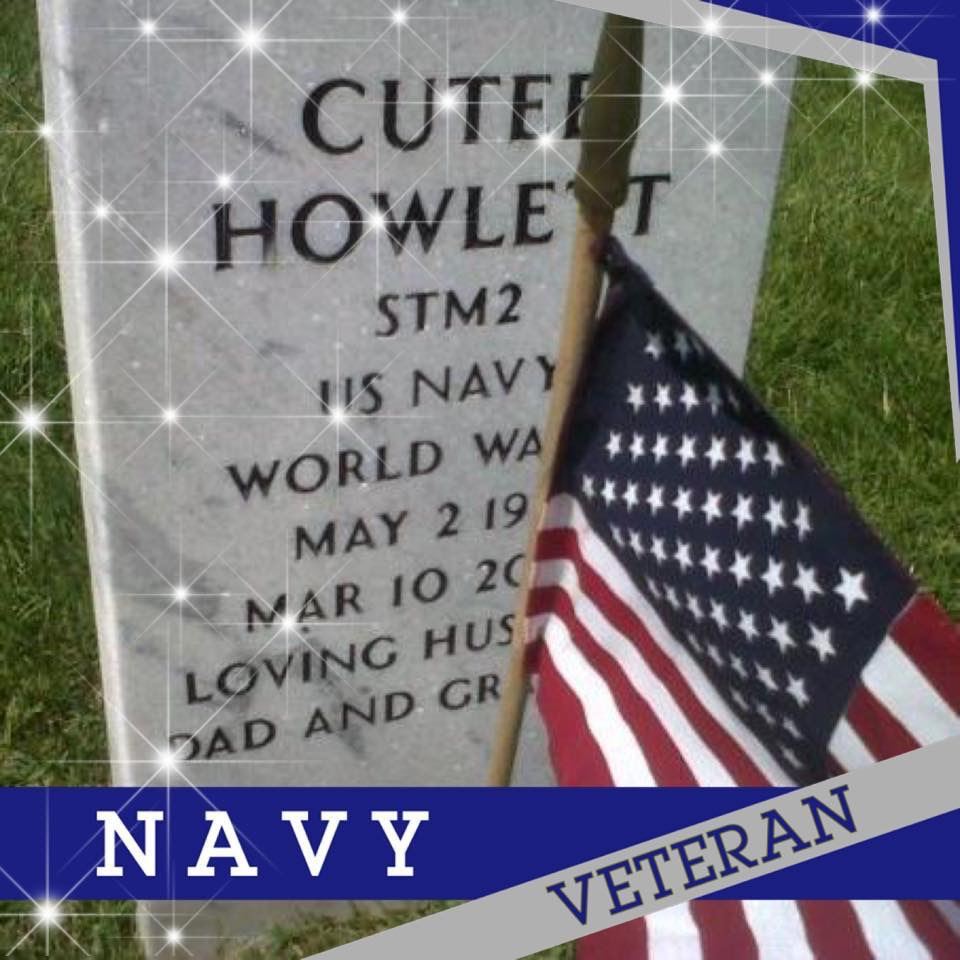 <i class="material-icons" data-template="memories-icon">account_balance</i><br/>Cutee Howlett, Navy, STM2 <br/>Born 5/2/1921<br/>Passed on 3/10/2005<br/>Posted by: Lydia J.<br/><div class='remember-wall-long-description'>
  I sponsor this wreath in honor of my father Deacon Cutee Howlett who served in WWII as a member of the United States Navy as a STM2.</div><a class='btn btn-primary btn-sm mt-2 remember-wall-toggle-long-description' onclick='initRememberWallToggleLongDescriptionBtn(this)'>Learn more</a>