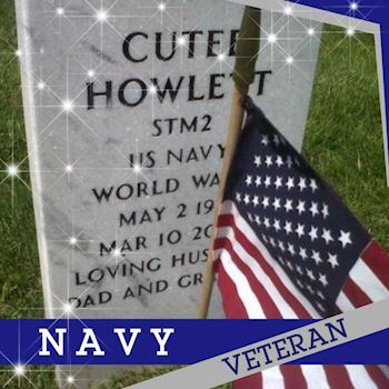 <i class="material-icons" data-template="memories-icon">account_balance</i><br/>Cutee Howlett, Navy<br/><div class='remember-wall-long-description'>
  I sponsor this wreath in honor of my father Deacon Cutee Howlett who served in WWII as a member of the United States Navy as a STM2.</div><a class='btn btn-primary btn-sm mt-2 remember-wall-toggle-long-description' onclick='initRememberWallToggleLongDescriptionBtn(this)'>Learn more</a>