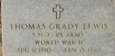 <i class="material-icons" data-template="memories-icon">account_balance</i><br/>Thomas Grady Lewis<br/><div class='remember-wall-long-description'>Thomas Grady Lewis - Staff Sergeant - United States Army - World War II - August 11, 1910 - January 13, 1999.</div><a class='btn btn-primary btn-sm mt-2 remember-wall-toggle-long-description' onclick='initRememberWallToggleLongDescriptionBtn(this)'>Learn more</a>