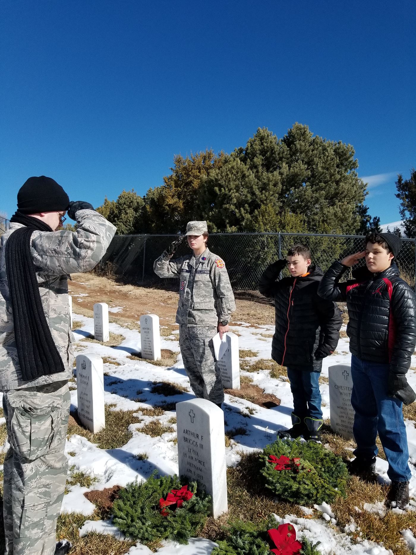 Spirit Squadron uses the annual WAA wreath placement to teach our youth "to do the same"