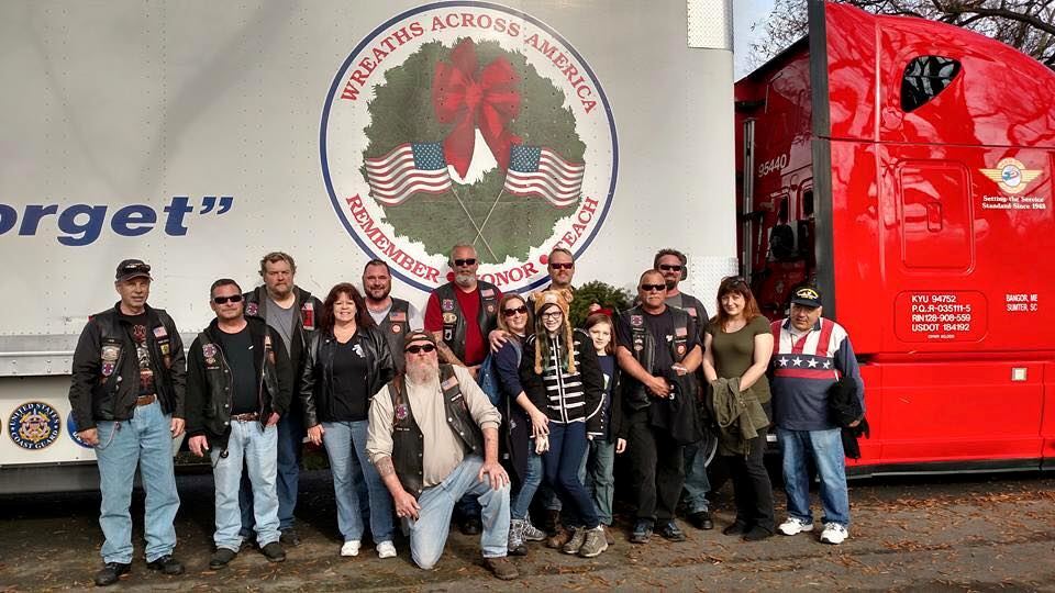 Wreaths ride in 2015 down to Arlington.