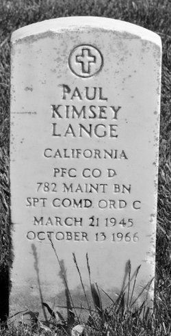 <i class="material-icons" data-template="memories-icon">cloud</i><br/>Paul Kimsey Lange, Army, PFC CO D<br/>Born 3/21/1945<br/>Passed on 10/13/1966<br/>Posted by: Marjorie Dunn<br/><div class='remember-wall-long-description'>
  Gone to soon. I love you and will be with you one day. Love, Jeri</div><a class='btn btn-primary btn-sm mt-2 remember-wall-toggle-long-description' onclick='initRememberWallToggleLongDescriptionBtn(this)'>Learn more</a>