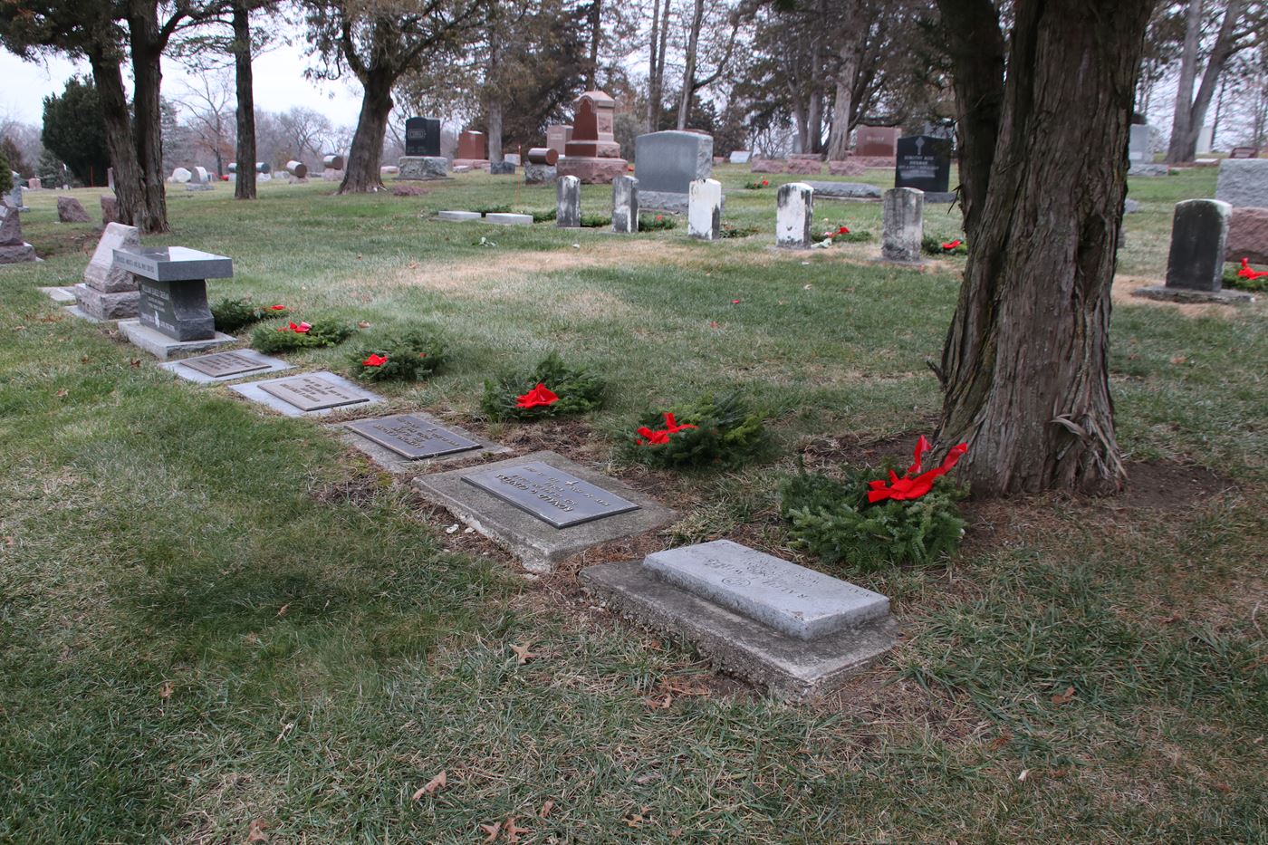 There are 675 military Veterans interred at Evergreen Cemetery. 
[cr: Ira Marcus]