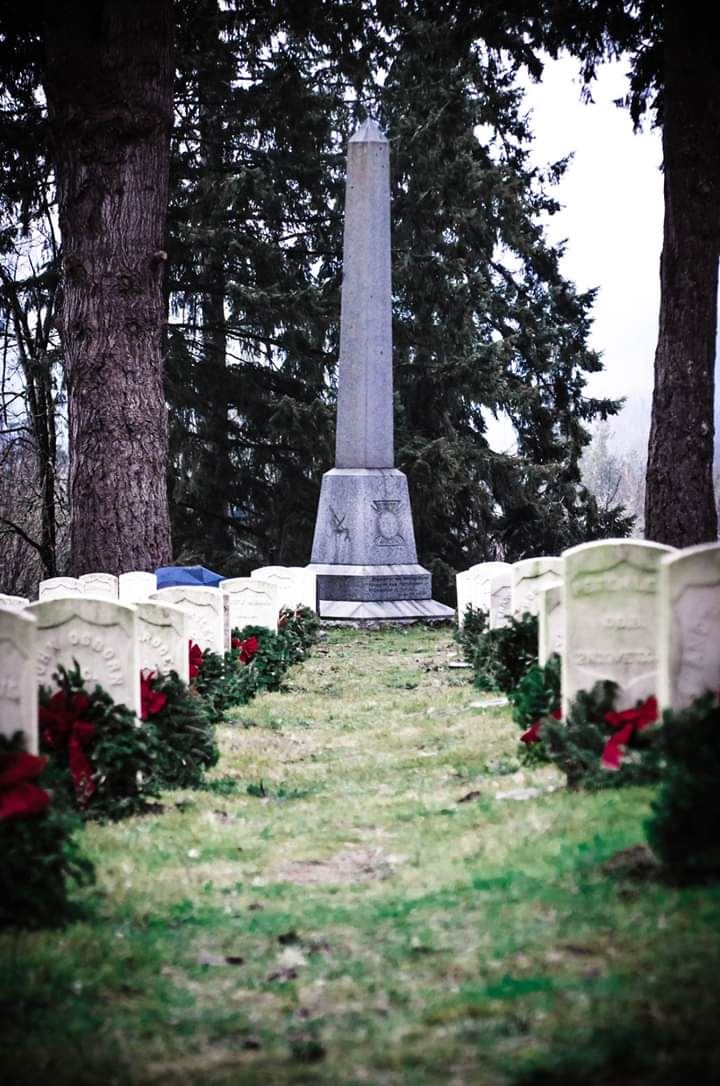 Remembering our Union Army of the Civil War Veterans at the WA Soldiers Home Cemetery - Orting on December 14, 2019.  Photo courtesy of Stephanie Rivera, Mary Ball Chapter of the National Society of the Daughters of the American Revolution.