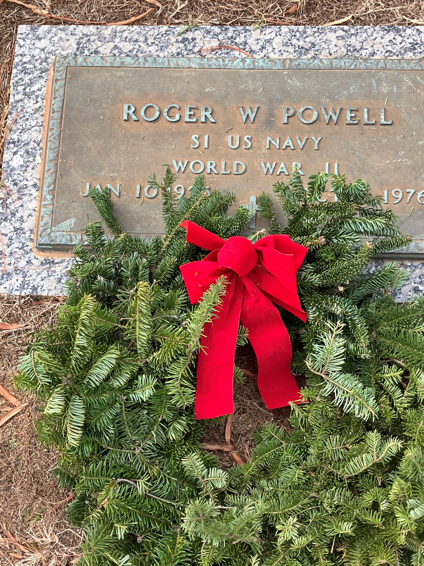 <i class="material-icons" data-template="memories-icon">account_balance</i><br/>Roger Powell, Navy, S1<br/>Born 1/10/1925<br/>Passed on 10/6/1976<br/><div class='remember-wall-long-description'>We remember, love and miss you,
Mike, Pat, Shelby & Kim</div><a class='btn btn-primary btn-sm mt-2 remember-wall-toggle-long-description' onclick='initRememberWallToggleLongDescriptionBtn(this)'>Learn more</a>