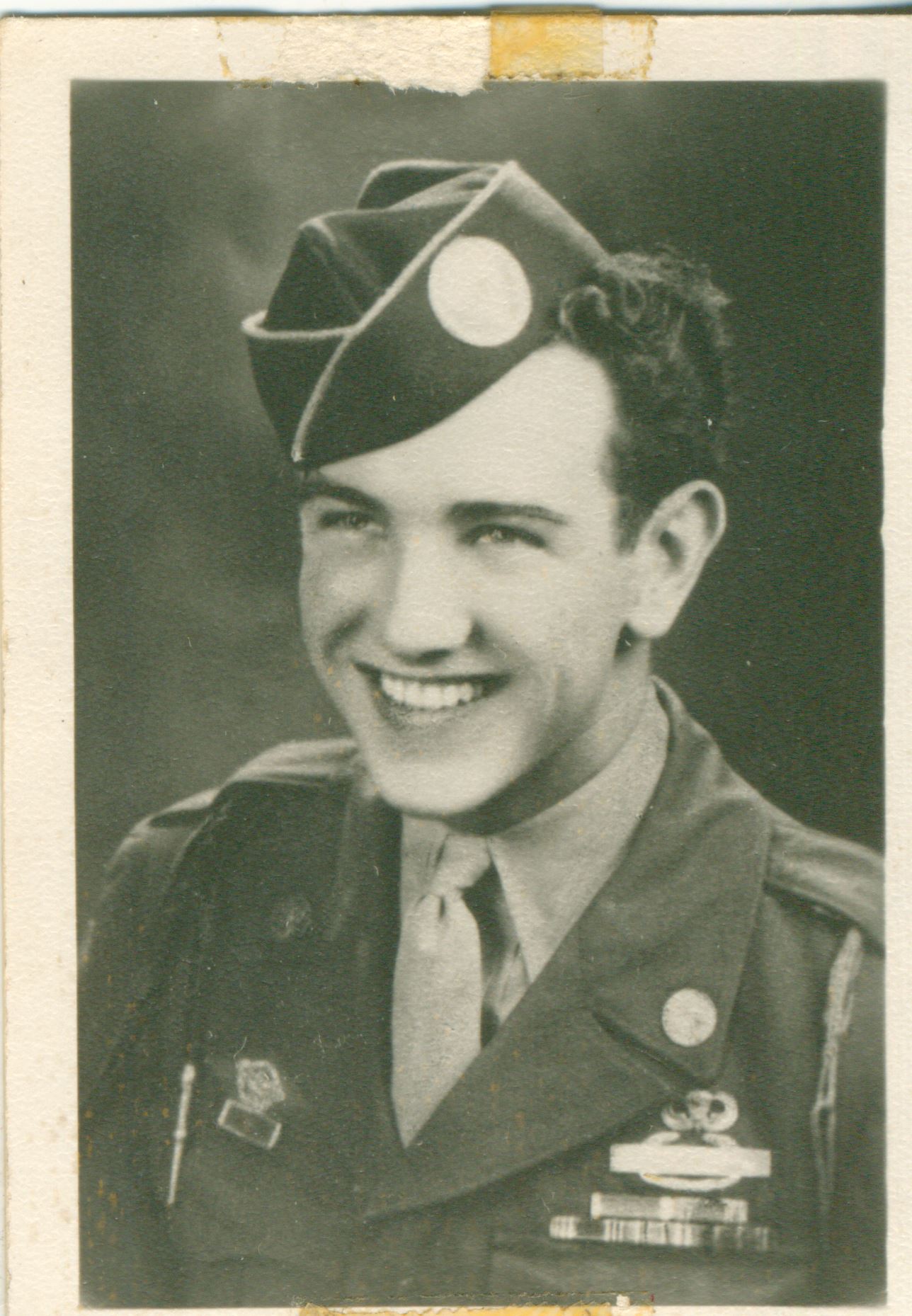 <i class="material-icons" data-template="memories-icon">chat_bubble</i><br/>George H McCleskey<br/><div class='remember-wall-long-description'>Private, 101st Airborne Division, 506th Parachute Infantry Regiment. Enlisted regular Army April 1943 (16yrs old). Served 2 years in European Operations Theater making two combat jumps, Normandy and Holland, before his 18th birthday, Wounded in Holland, Discharged Medical May 1946.</div><a class='btn btn-primary btn-sm mt-2 remember-wall-toggle-long-description' onclick='initRememberWallToggleLongDescriptionBtn(this)'>Learn more</a>