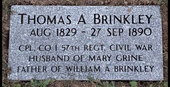 <i class="material-icons" data-template="memories-icon">cloud</i><br/>Thomas Brinkley, Army<br/><div class='remember-wall-long-description'>
  He was my 3rd Great Grandfather who was in his 60’s when he signed up for the Civil War after the battle of Gettysburg. Story was that recruitment came back to Clarion PA needing men. They men were told that Lee would be back and they expected him to come for Fort Pitt and he won he would be in Clarion County in no time, They urged men to join so they could fight outside of their backyard.</div><a class='btn btn-primary btn-sm mt-2 remember-wall-toggle-long-description' onclick='initRememberWallToggleLongDescriptionBtn(this)'>Learn more</a>