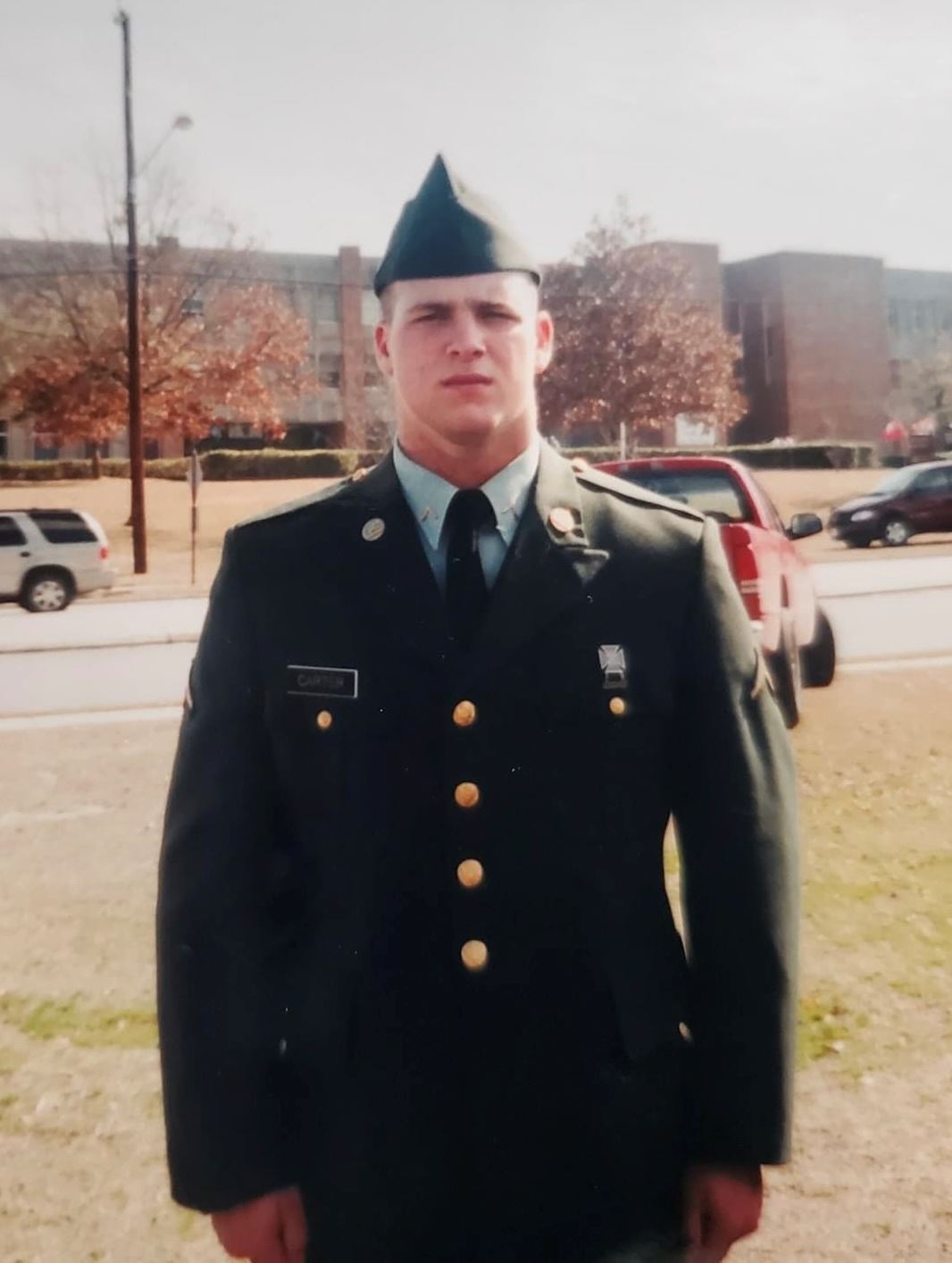 <i class="material-icons" data-template="memories-icon">account_balance</i><br/>Joshua  Carter , Army, SSG<br/><div class='remember-wall-long-description'>In Memoy of Joshua Michael Carter, on behalf of his mother, father, and sister</div><a class='btn btn-primary btn-sm mt-2 remember-wall-toggle-long-description' onclick='initRememberWallToggleLongDescriptionBtn(this)'>Learn more</a>