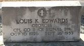 <i class="material-icons" data-template="memories-icon">chat_bubble</i><br/>Louis K. Edwards<br/><div class='remember-wall-long-description'>Louis K. Edwards - Corporal - Co. B, 101st Signal Battalion - World War II - October 10, 1926 - September 26, 1955</div><a class='btn btn-primary btn-sm mt-2 remember-wall-toggle-long-description' onclick='initRememberWallToggleLongDescriptionBtn(this)'>Learn more</a>